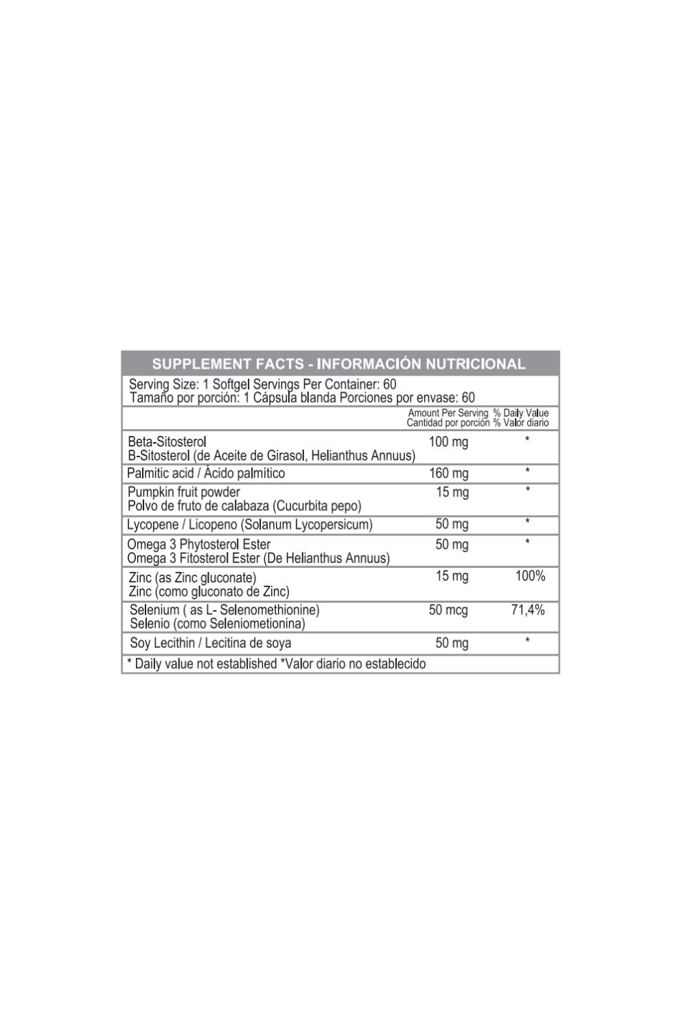 PSA 60 SOFTGELS BLISTER