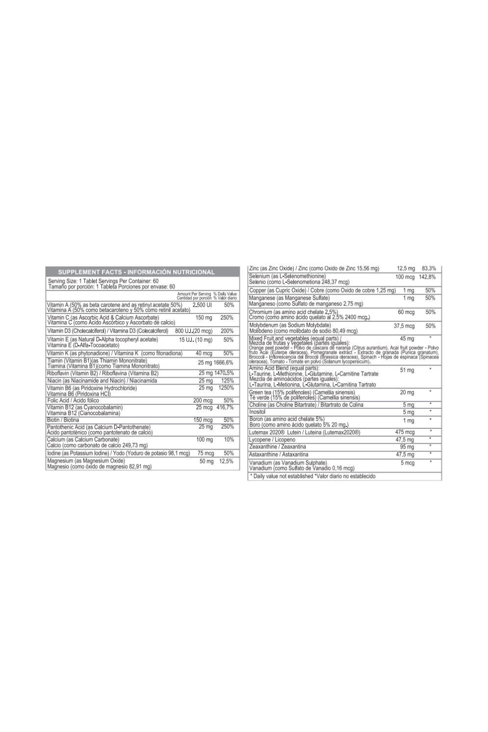 MAX FOR MEN 60 TABLETS