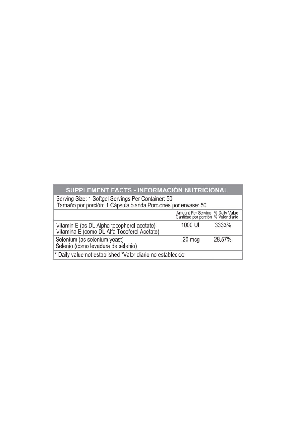 VITAMIN E 1000IU W SELEN 100 S
