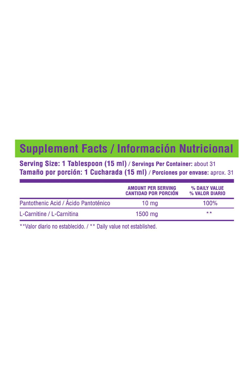 L-CARNITINA 1500MG 473 ML