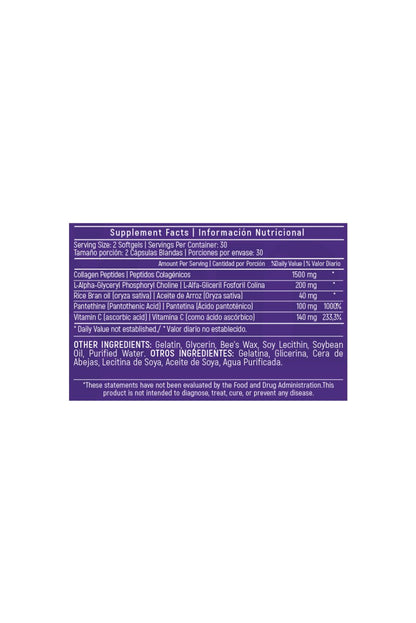 PÉPTIDOS DE COLÁGENO PLUS VITAMINA C & PHYTOCE  60 CÁPSULAS BLANDAS