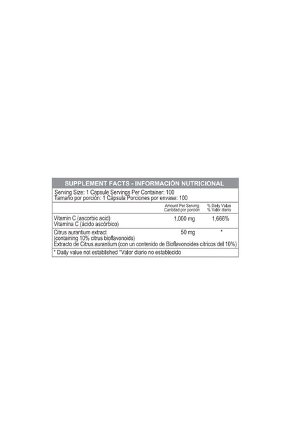 VITAMIN C 1000MG W/CIT BIOF 100C