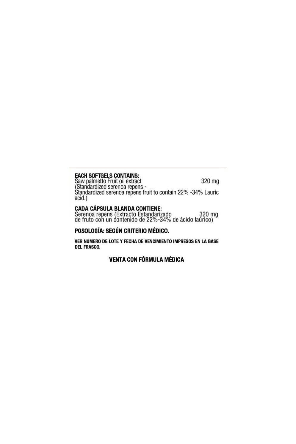 SAW PALMETTO 320MG 60S