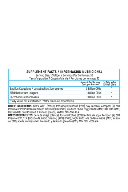 SPOROGENEX WITH BACILLUS COAGULANS 30 SOFTGELS